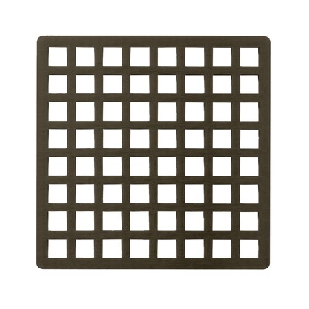 Infinity Drain 5"x5" Squares Pattern Decorative Plate for Q 5, QD 5, QDB 5 in ORB QS_5_ORB